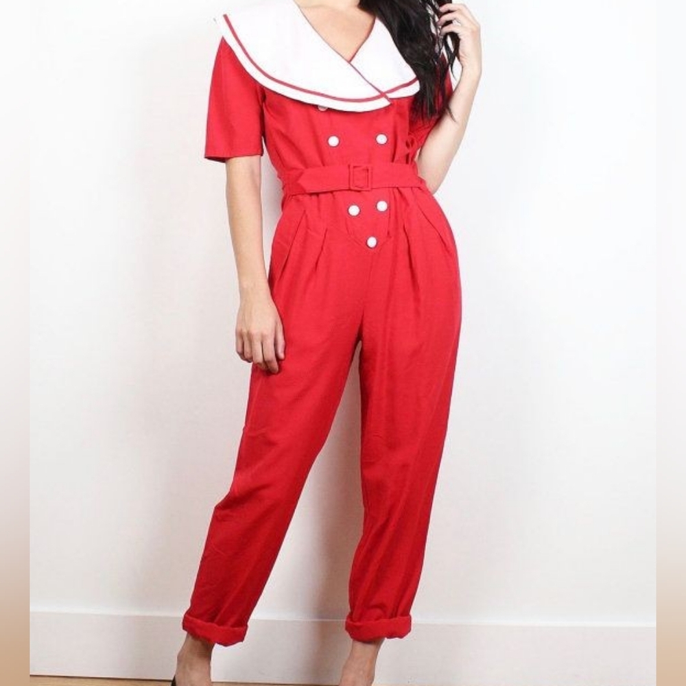 Vintage Sailor Jumpsuit OS International Women's 9/10